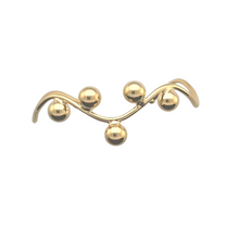 Load image into Gallery viewer, SB262 18K Gold Plated Wavy Bracelet with balls