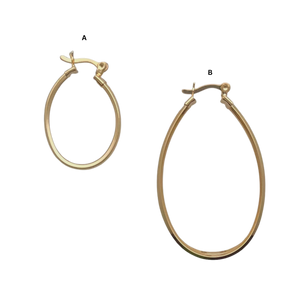SE906A "double oval" Hoops Earrings