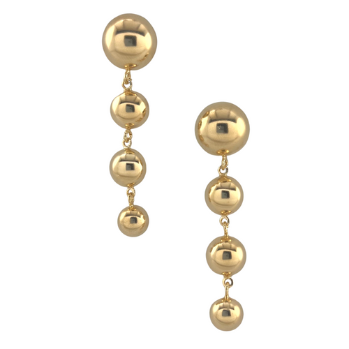 SE936 18K Gold Plated dangling balls Earrings