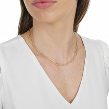 Load image into Gallery viewer, SN421A 16'' inches 18K Gold Plated "Paper clip" chain