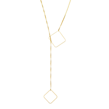 Load image into Gallery viewer, SN386 18KT Gold Plated Chain Necklace with 2 squares
