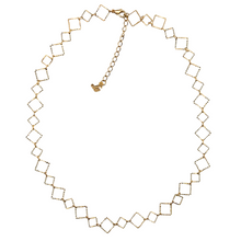 Load image into Gallery viewer, SN396B 16'' Squares 18K Gold Plated Chain