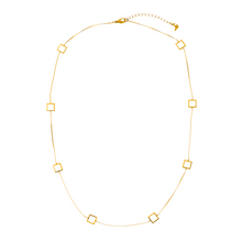 Load image into Gallery viewer, SN411A 24'' 18K Gold plated Chain with squares design