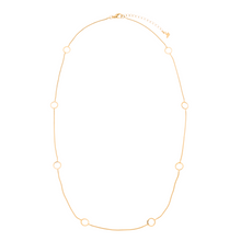 Load image into Gallery viewer, SN411B  24'' 18K Gold Plated Necklace with circles