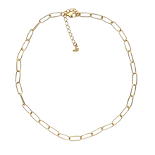 Load image into Gallery viewer, SN421A 16'' inches 18K Gold Plated "Paper clip" chain