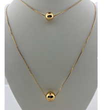 Load image into Gallery viewer, SN445 Double chain with 18K Gold plated balls