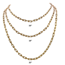 Load image into Gallery viewer, SN447C 22&#39;&#39;  small links 18K Gold Plated Chain