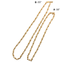 Load image into Gallery viewer, SN450A 16&#39;&#39; medium links 18K Gold Plated Chain