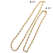 Load image into Gallery viewer, SN450B 20&#39;&#39; medium links 18K Gold Plated Chain