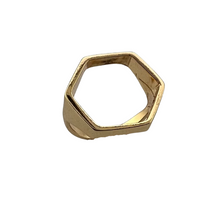 Load image into Gallery viewer, SR110B &quot;Octagonal&quot; Geometric 18K Gold Plated Ring