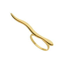 Load image into Gallery viewer, SR113 &quot;Snake&quot; shape 18K Gold Plated Ring