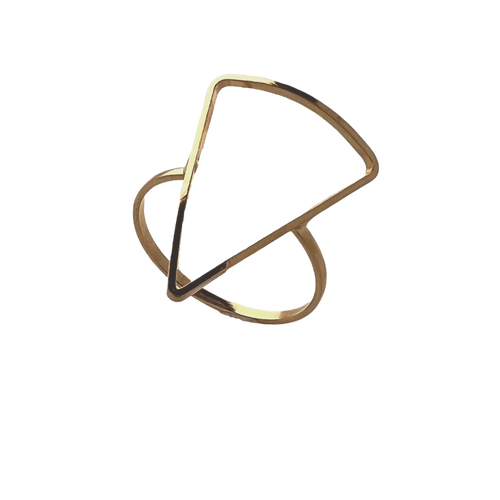 SR117C Long Shape Triangle Ring