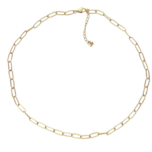 Load image into Gallery viewer, SN421B 18K Gold Plated 22'' "Paper clip" chain
