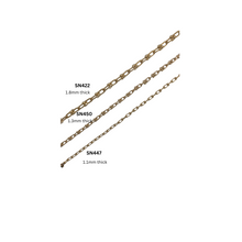 Load image into Gallery viewer, SN447B 18''  small links 18K Gold Plated Chain