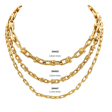Load image into Gallery viewer, SN447A 16'' small links 18K Gold Plated Chain