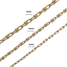 Load image into Gallery viewer, SN450A 16&#39;&#39; medium links 18K Gold Plated Chain