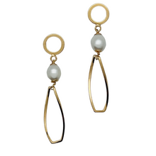 Load image into Gallery viewer, SE780FP 18K Gold Plated Earrings with Freshwater Pearls