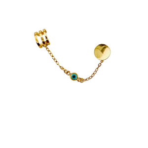SE809 18K Gold Plated Ear Cuff and Earring