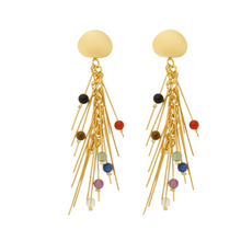 Load image into Gallery viewer, SE883 18K Gold Plated Earrings with Multi Stones