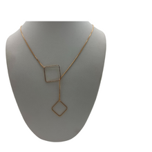 Load image into Gallery viewer, SN386 18KT Gold Plated Chain Necklace with 2 squares