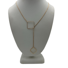 Load image into Gallery viewer, SN386 18KT Gold Plated Chain Necklace with 2 squares
