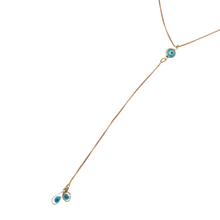 Load image into Gallery viewer, SN388 Blue evil eye Y Necklace
