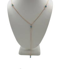 Load image into Gallery viewer, SN388 Blue evil eye Y Necklace