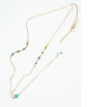 Load image into Gallery viewer, SN389 Evil Eye 18K Gold Plated necklace