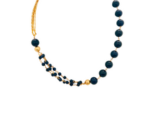 Load image into Gallery viewer, SN406SE Blue Sand Stone Necklace with 18K Gold Plated chain