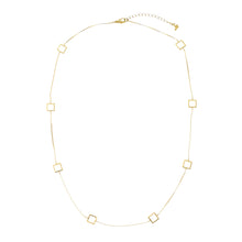 Load image into Gallery viewer, SN411A 24'' 18K Gold plated Chain with squares design
