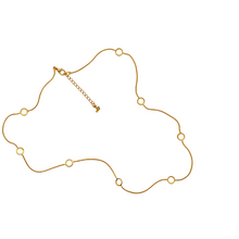 Load image into Gallery viewer, SN411B  24'' 18K Gold Plated Necklace with circles