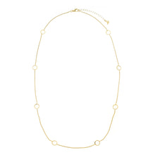 Load image into Gallery viewer, SN411B  24'' 18K Gold Plated Necklace with circles