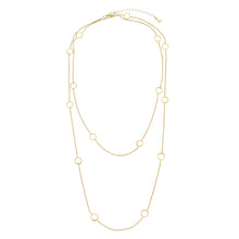 Load image into Gallery viewer, SN412B  36'' inches "Circles" 18K Gold Plated Necklace