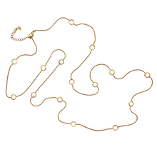 Load image into Gallery viewer, SN412B  36'' inches "Circles" 18K Gold Plated Necklace