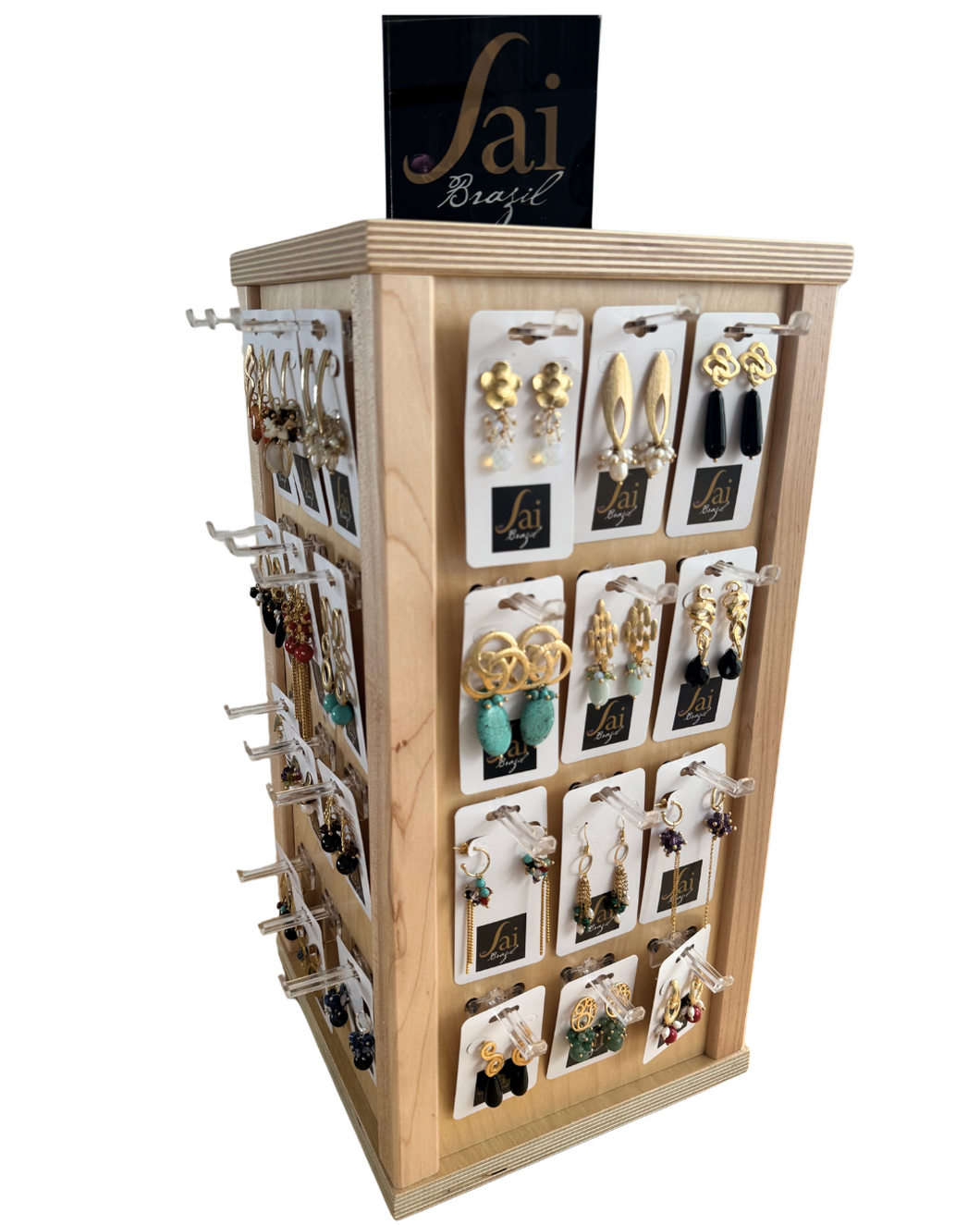 SEdisplay01- Handmade Wood Earring display