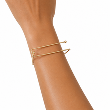 Load image into Gallery viewer, SB299 18K Gold Plated Square Bracelet