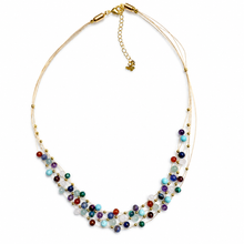 Load image into Gallery viewer, SN501MT Hand woven Necklace with multi semi-precious Stones