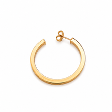 Load image into Gallery viewer, SE762AXS 18K Gold Plated shinny "square tube" hoops