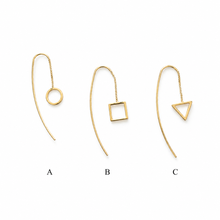 Load image into Gallery viewer, SE1051 Thread 18K Gold Plated Earrings