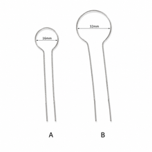 Load image into Gallery viewer, SE807R Circle Hoop Rhodium double thread Earrings