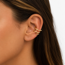 Load image into Gallery viewer, SE1062 Double-band 18K Gold Plated Ear Cuff