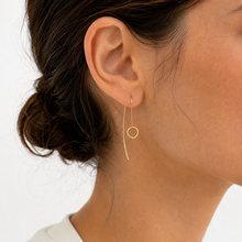 Load image into Gallery viewer, SE1051 Thread 18K Gold Plated Earrings