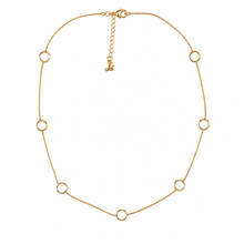 Load image into Gallery viewer, SN495B 16'' "Circles" design 18K Gold Plated Necklace