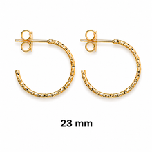 Load image into Gallery viewer, SE1038  Sparkle 18K Gold Plated Hoops