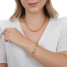 Load image into Gallery viewer, SB253 18K Gold plated thick link bracelet