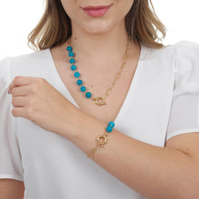 Load image into Gallery viewer, SN429AZ Paper Clip Chain with Amazonite stones