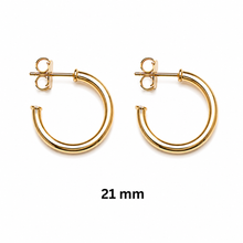 Load image into Gallery viewer, SE1029 18K 2.5mm Gold Plated Hoops