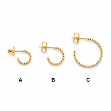 Load image into Gallery viewer, SE1038  Sparkle 18K Gold Plated Hoops