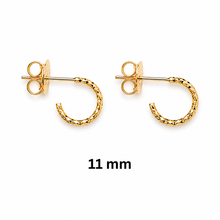 Load image into Gallery viewer, SE1038  Sparkle 18K Gold Plated Hoops