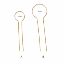 Load image into Gallery viewer, SE807 Circle Hoop Thread 18K Gold Plated Earrings